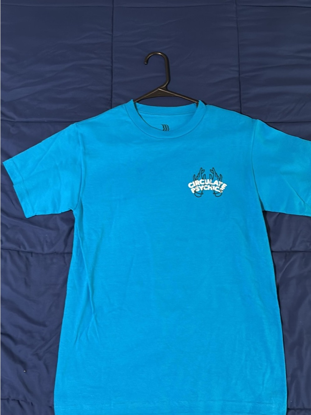 Circulate Physics Small Short-Sleeve Tee in Bright Turquoise